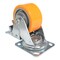 Vestil Polyurethane Swivel With Total Brake Caster 4 In. Diameter x 2 In. Width 660 lb Orange/Gray CST-VE-4X2PUA-SWTB - alternate 2